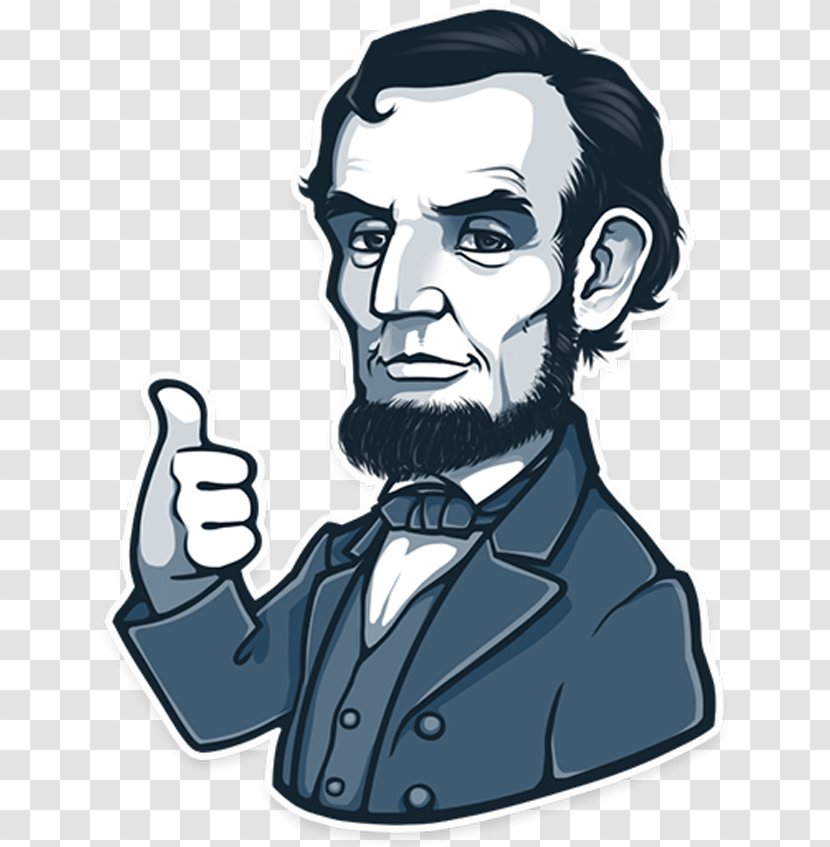 Abraham Lincoln United States Telegram Sticker Musician - Fictional Character Transparent PNG