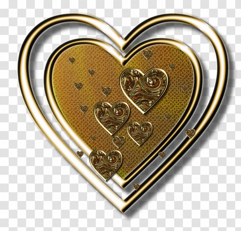 Heart Love - Emotion - Gold Transparent PNG