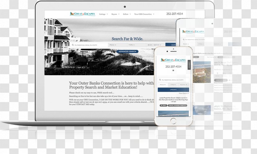 Duck Outer Beaches Realty Real Estate Property House - Technology Transparent PNG
