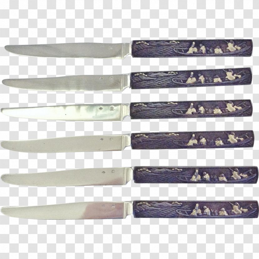 Steak Knife Kitchen Knives Handle Stainless Steel Transparent PNG