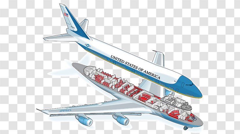 Airplane Air Force 1 Presidential State Car Boeing VC-25 United States - One Transparent PNG