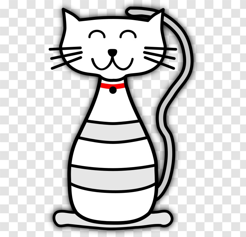 Cat Kitten Clip Art - Monochrome Transparent PNG