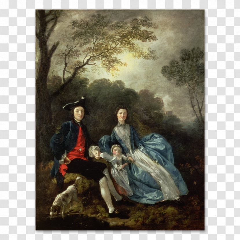 National Gallery Portrait Of The Artist With His Wife And Daughter Pinkie Painter's Daughters Chasing A Butterfly - Painting Transparent PNG