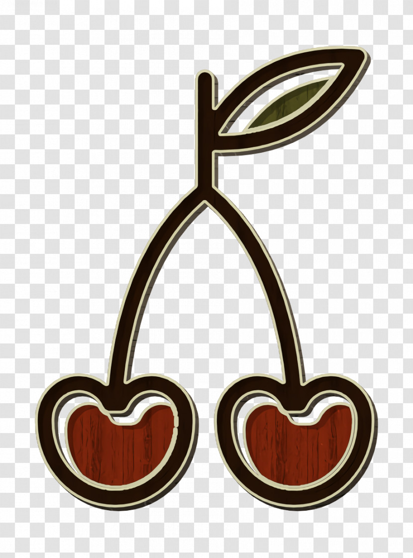 Cherries Icon Linear Color Food Set Icon Food Icon Transparent PNG