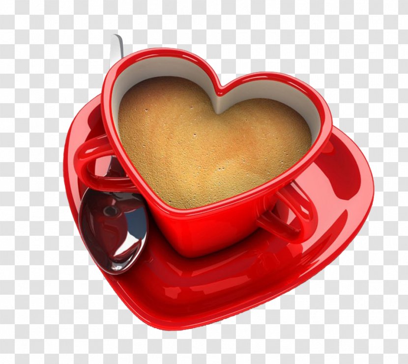 Coffee Cup Heart Love Mug - Serveware - Cold Transparent PNG