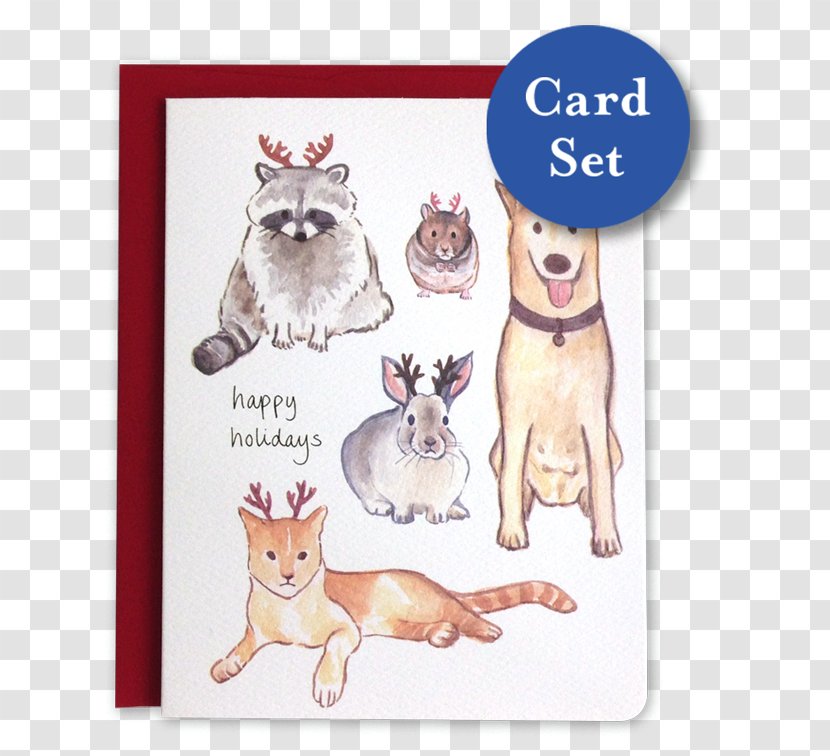 Kitten Deer Dog Puppy Cat - Mammal - Festive Greeting Card Transparent PNG