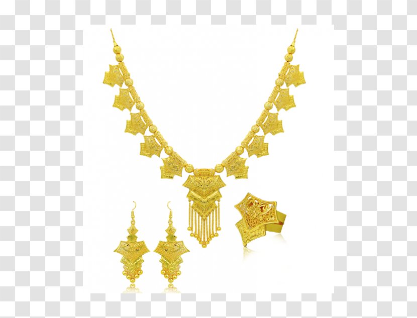 Necklace Earring Victorian Jewellery Jeweler - Yellow - Arabian Style Transparent PNG