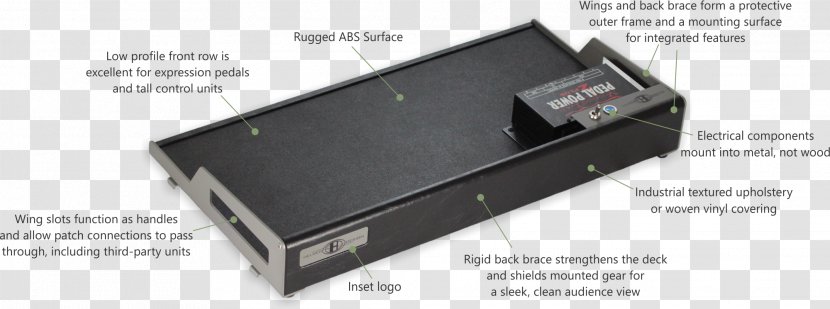 Pedalboard Effects Processors & Pedals Guitar Data Storage - Aluminium - Electronic Component Transparent PNG