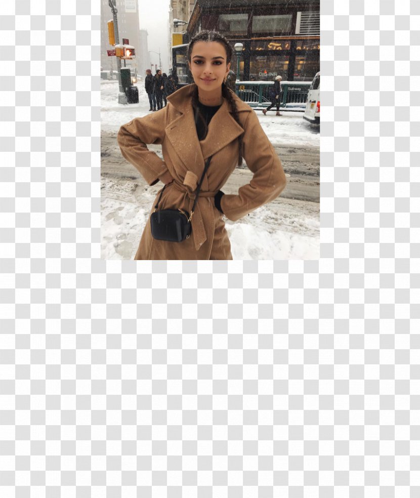 New York Fashion Week Female Winter Storm - Outerwear - Emily Ratajkowski Transparent PNG