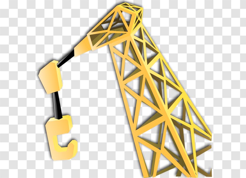 Crane Architectural Engineering Heavy Machinery Clip Art - Triangle Transparent PNG