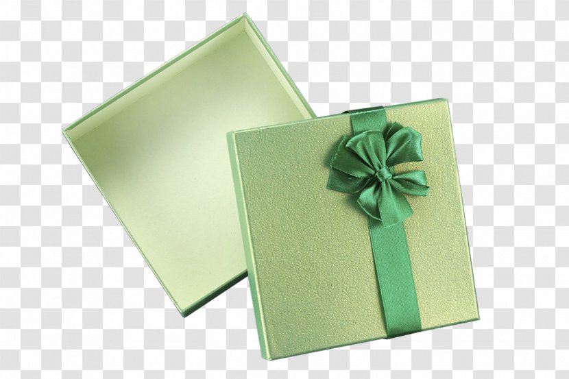 Box Christmas Gift Green - Gratis - Open Transparent PNG