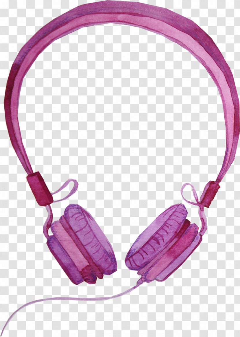 Headphones Drawing Electronic Products - Product - Purple Transparent PNG