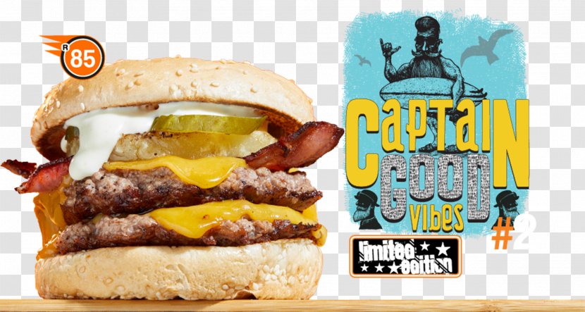 Cheeseburger Fast Food Hamburger Breakfast Sandwich Buffalo Burger - Restaurant - Good Vibe Transparent PNG