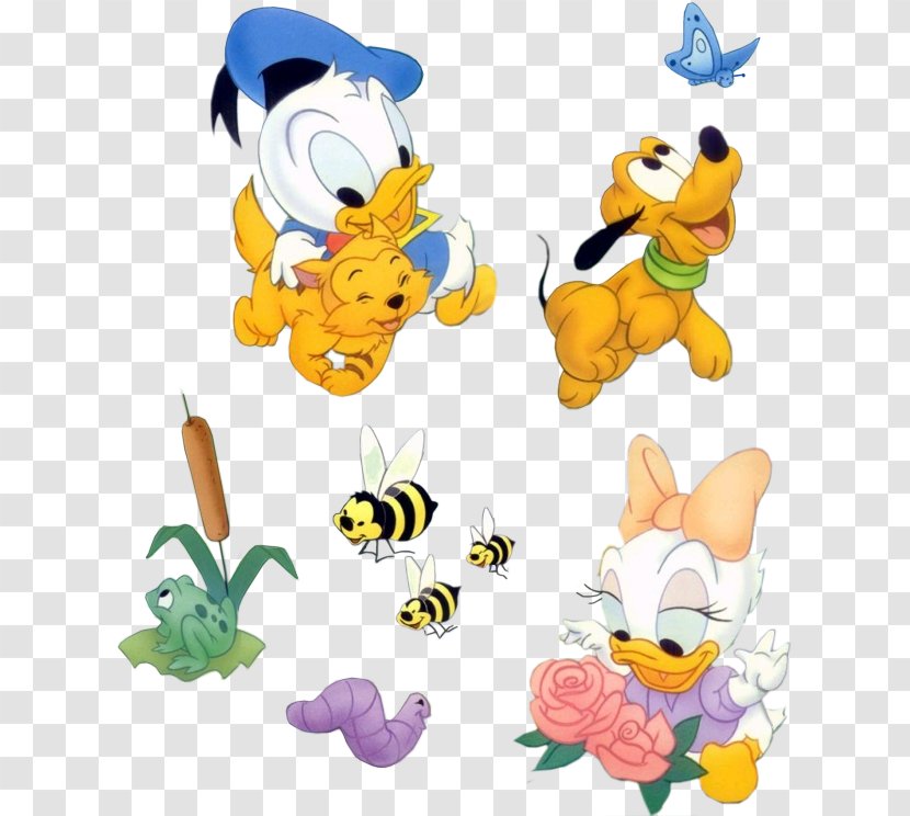 Mickey Mouse Daisy Duck Donald Minnie Bébés Disney - Yellow Transparent PNG