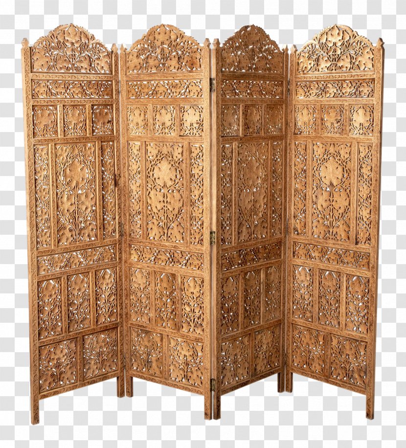 India Room Dividers Wood Carving Folding Screen - Divider - Woodcarving Transparent PNG