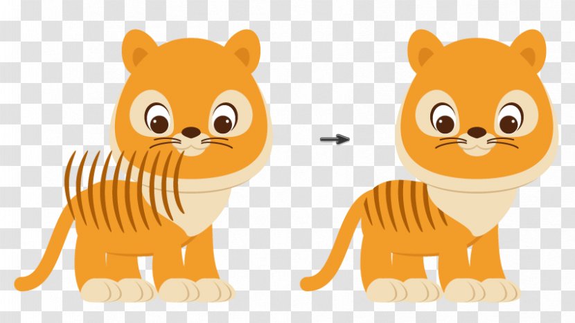 Tiger Illustration Cartoon Drawing Vector Graphics - Tail - Cat Transparent PNG
