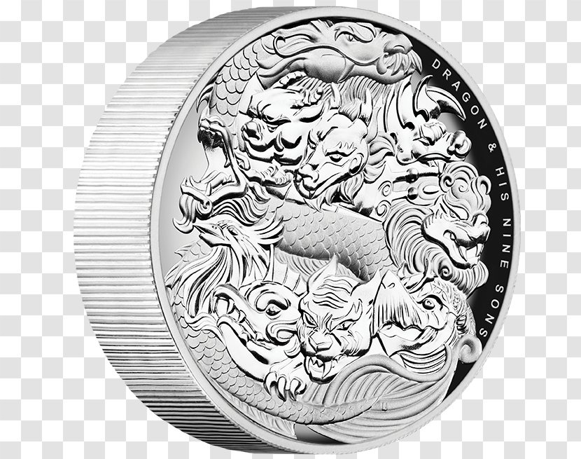 Perth Mint Proof Coinage Silver Coin - Dragon Transparent PNG