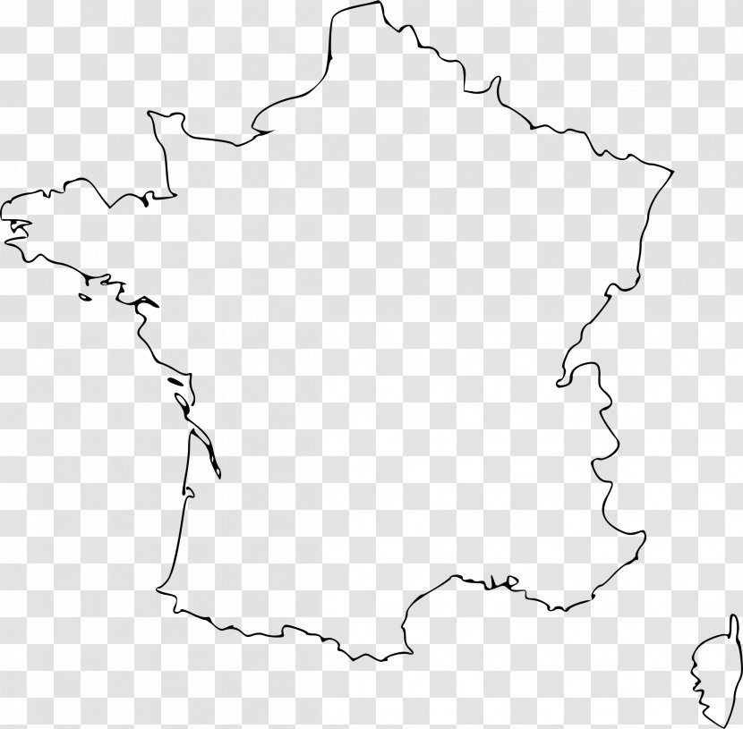 France Blank Map Clip Art - Monochrome Photography Transparent PNG