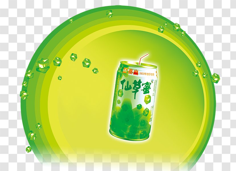 Grass Jelly Drink Ice Cube - Chinese Mesona - Tarzan Immortality Honey Beverage Transparent PNG