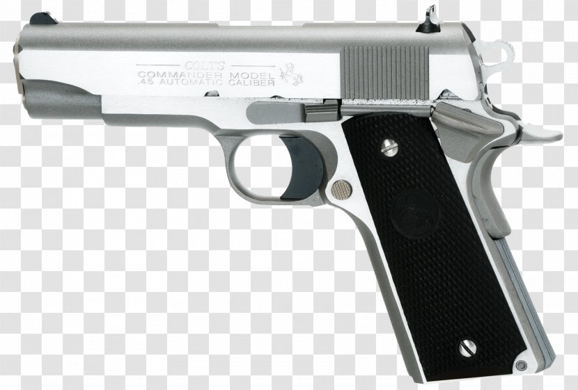 M1911 Pistol Colt's Manufacturing Company Colt Commander .45 ACP Firearm - Air Gun - Handgun Transparent PNG