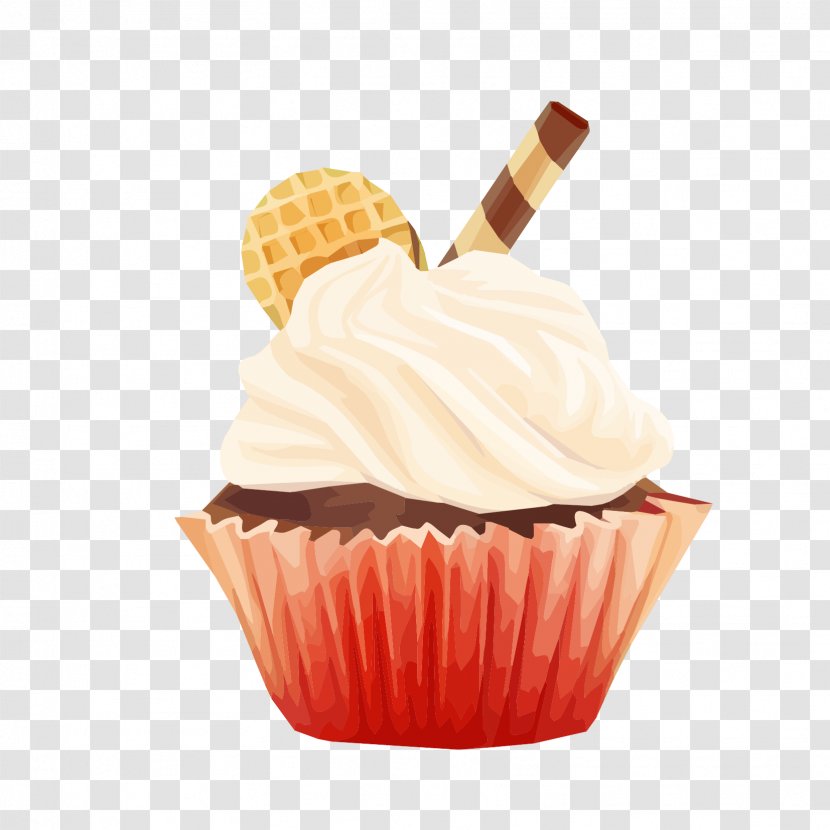 Food Baking Cup Cupcake Dessert Buttercream - Cuisine - Dish Icing Transparent PNG