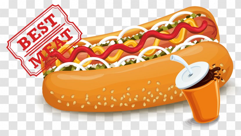 Hot Dog Fast Food Bacon - Delicious Transparent PNG