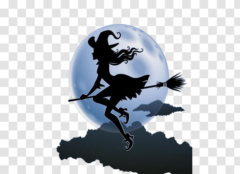 Halloween Witchcraft Clip Art - Jumping Transparent PNG