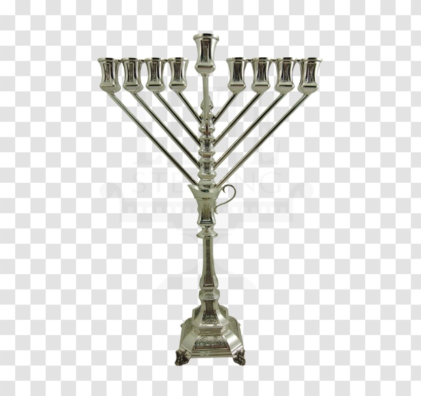 Menorah Hanukkah Elite Sterling Chabad Silver - Holiday - Candle Holder Transparent PNG