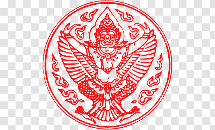 Emblem Of Thailand Garuda Symbol - Crest Transparent PNG