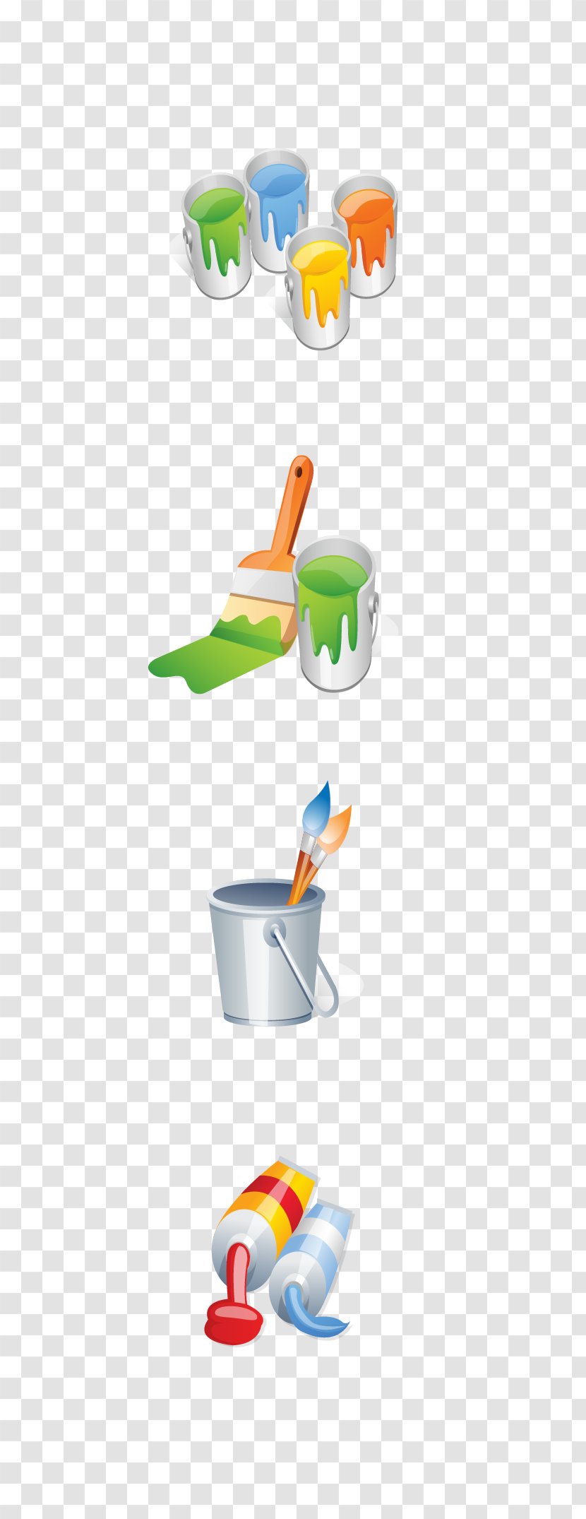 Painting Bucket - Bird - Three-dimensional Paint Transparent PNG