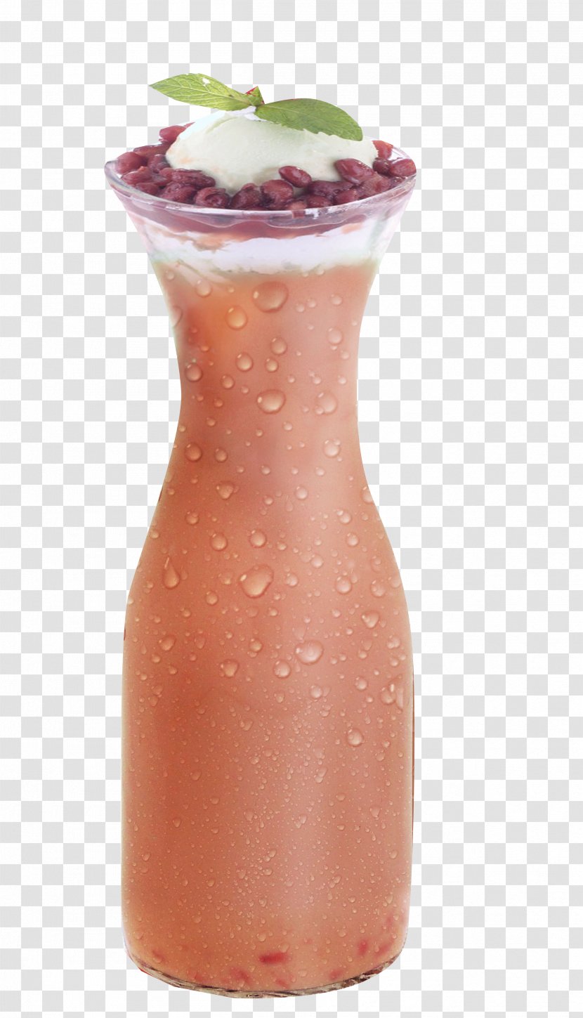 Hong Kong-style Milk Tea Non-alcoholic Drink Adzuki Bean - Milkshake - Creative Red Transparent PNG