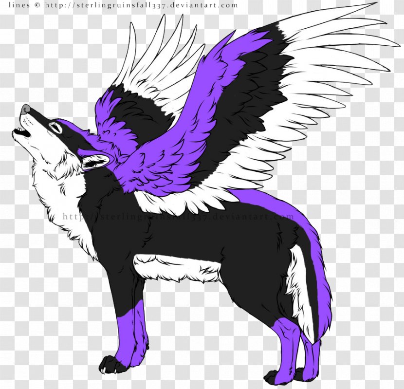 Canidae Dog Black Wolf Puppy Lion - Purple - White Transparent PNG