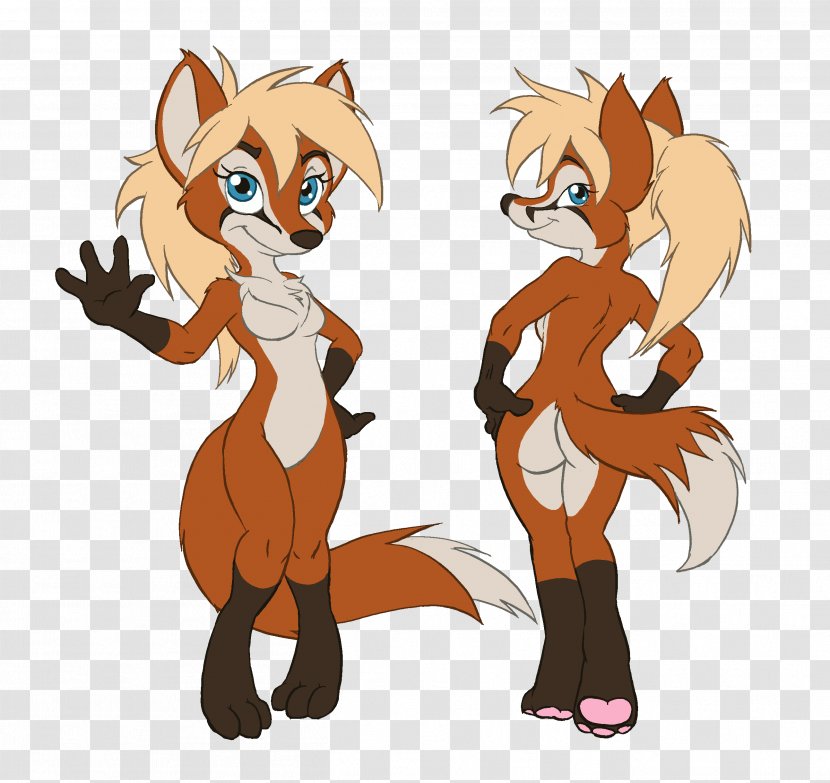 Cartoon Fox Character Drawing Transparent PNG