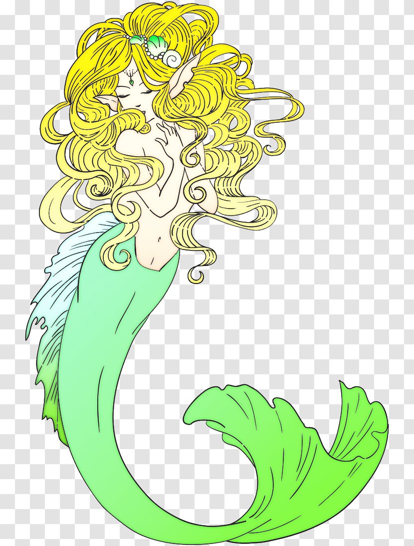 Coloring Book Mermaid Adult Line Art Realism - Dover Publications - Goddess Dream Transparent PNG