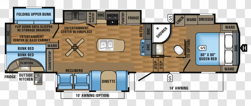 Floor Plan Fifth Wheel Coupling Campervans House Transparent PNG
