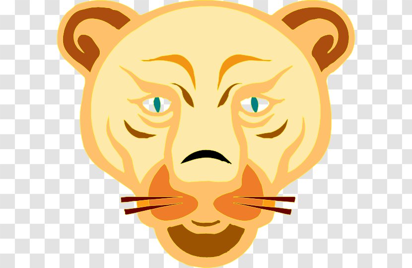 Lion Cougar Cartoon Clip Art - Animation - Lioness Head Cliparts Transparent PNG