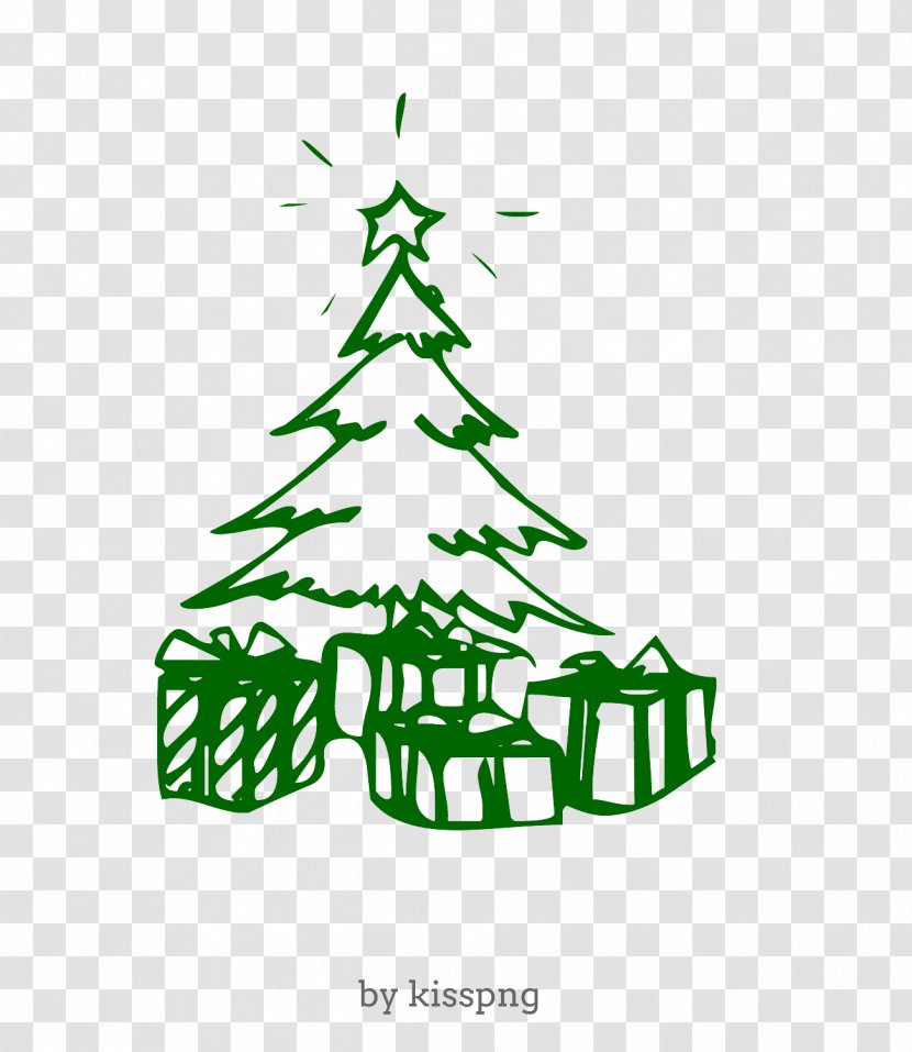 Christmas Tree, Gifts. - Ornament - Tree Transparent PNG