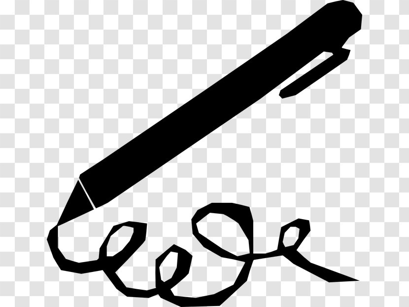 Paper Pens Black And White Clip Art - Monochrome - Pencil Transparent PNG