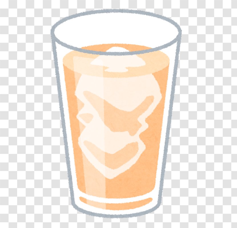 Pint Glass Orange Drink Aojiru Juice - Drinkware Transparent PNG