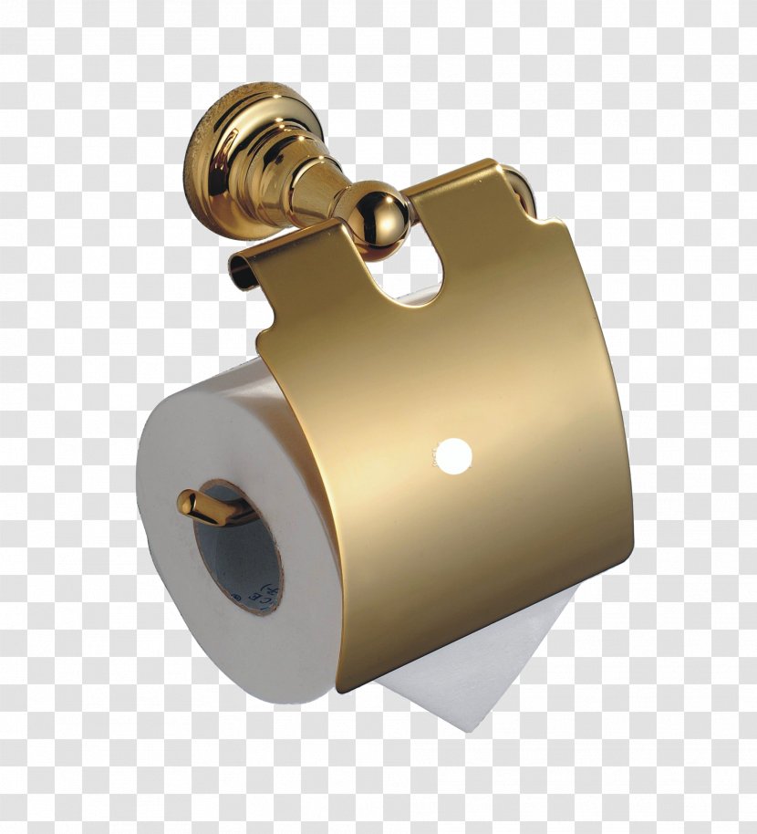 Toilet Paper Napkin Roll Holder Bathroom - Golden Pendant Transparent PNG