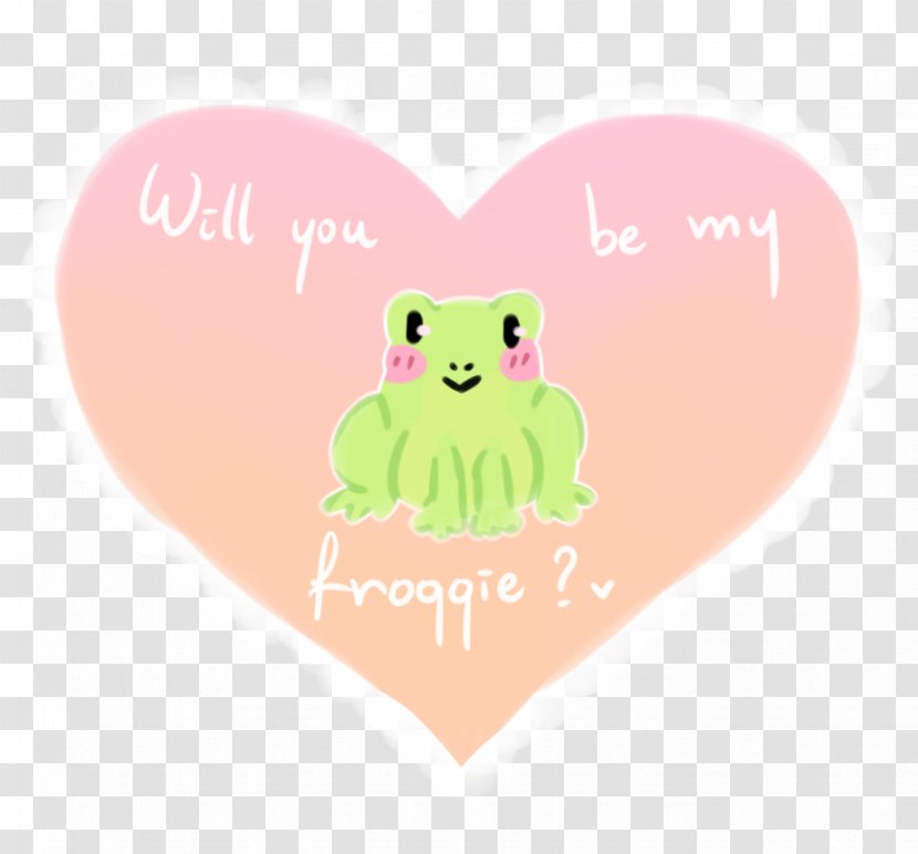 Frog Cartoon Font - Pink - Valentine's Day Ad Transparent PNG