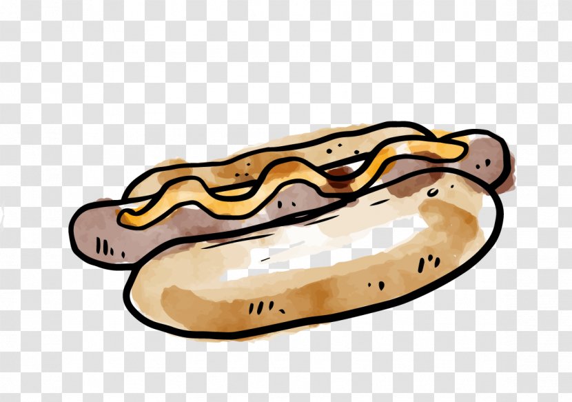 Hot Dog - Watercolor Painting - Ham Bread Transparent PNG