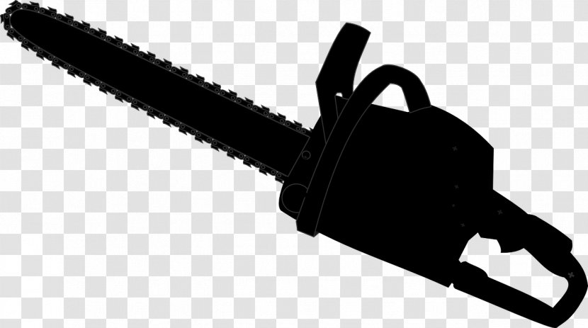 Chainsaw Clip Art - Black And White Transparent PNG