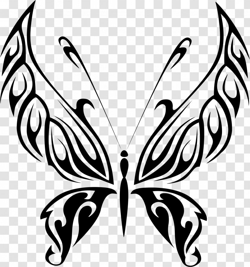 Butterfly Clip Art - Leaf - Tribal Pattern Transparent PNG