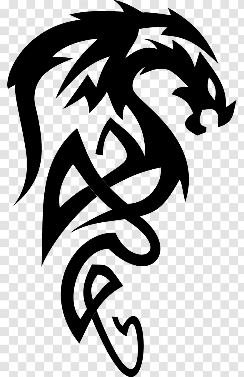 Chinese Dragon - Stencil Transparent PNG