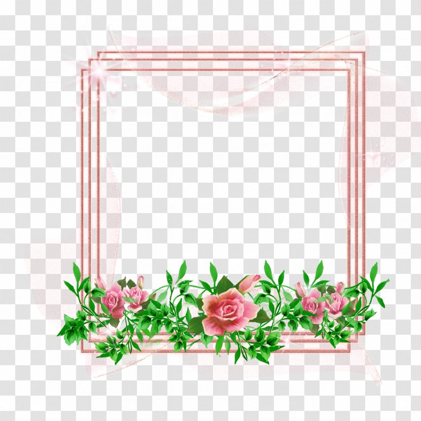 Picture Frames Flower Photography Floral Design - Flowerpot - Vintage Frame Transparent PNG