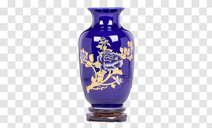 Jingdezhen Vase Ceramic Bottle - Blue Gourd Transparent PNG