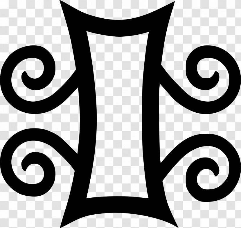 Adinkra Symbols Ghana Clip Art - Black And White - Paschal Transparent PNG