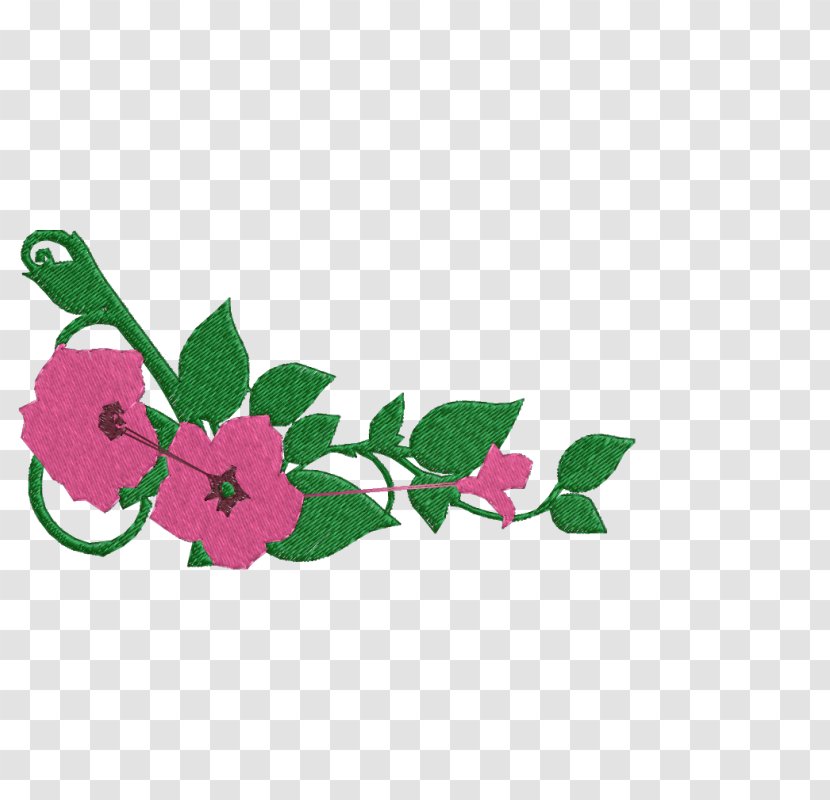 Embroidery Flower Bouquet Fashion Cut Flowers - Pink - Flor Transparent PNG