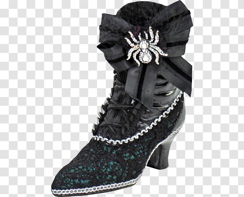 Boot Shoe Halloween - Black - Boots Transparent PNG